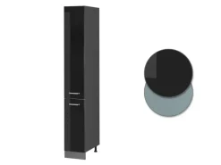 New Vicco Apothekerschrank R-Line Medizinschrank für die Küche Schwarz Hochglanz/Anthrazit 30 cm Schwarz Glänzend