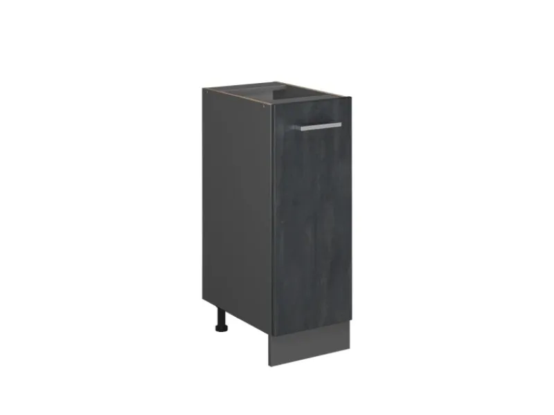 Best Vicco Apothekeschrank R-Line Medizinschrank für die Küche Schwarz Beton 30 cm ohne Arbeitsplatte Beton Anthrazit