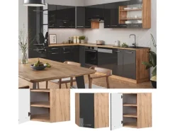 Vicco Eckhängeschrank Fame-Line Hochglanz/Goldkraft Eiche 57 cm< Küchenschränke
