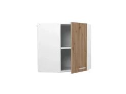 Best Vicco Eckhängeschrank R-Line Küchen-Eckschrank Artisan-Eiche/Weiß 57 cm Artisan Eiche