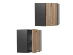 Vicco Eckhängeschrank R-Line Küchen-Eckschrank Artisan-Eiche/Anthrazit 57 cm Artisan Eiche