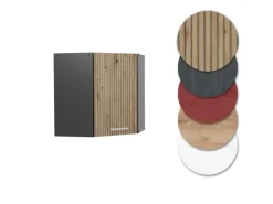 Vicco Eckhängeschrank R-Line Küchen-Eckschrank Artisan-Eiche/Anthrazit 57 cm Artisan Eiche