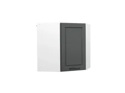 Vicco Eckhängeschrank R-Line Küchen-Eckschrank Anthrazit Landhaus/Weiß 57 cm Anthrazitgrau