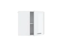 Best Vicco Eckhängeschrank R-Line Küchen-Eckschrank Hochglanz/ 57 cm Weiß