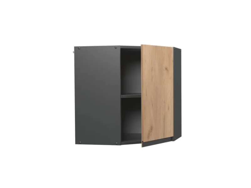 Küchenschränke<Vicco Eckhängeschrank R-Line Küchen-Eckschrank Goldkraft /Anthrazit 57 cm J-Shape