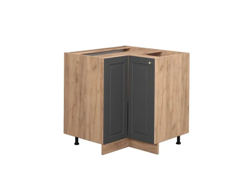 Sale Vicco Eckunterschrank Fame-Line -Gold/Goldkraft Eiche 81 cm ohne Arbeitsplatte Anthrazit
