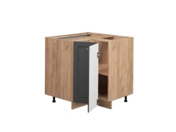 Sale Vicco Eckunterschrank Fame-Line -Gold/Goldkraft Eiche 81 cm ohne Arbeitsplatte Anthrazit