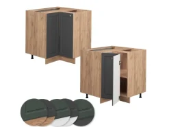 Sale Vicco Eckunterschrank Fame-Line -Gold/Goldkraft Eiche 81 cm ohne Arbeitsplatte Anthrazit