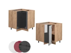 Sale Vicco Eckunterschrank Fame-Line Hochglanz/Goldkraft Eiche 81 cm AP Eiche Anthrazit