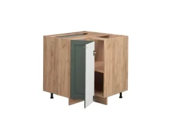 Küchenschränke<Vicco Eckunterschrank Fame-Line Grün-Gold Landhaus/Goldkraft Eiche 81 cm ohne Arbeitsplatte