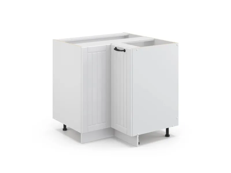 Discount Vicco Eckunterschrank Fame-Line Landhaus/ 81 cm ohne Arbeitsplatte Weiß