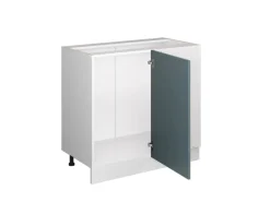 Vicco Eckunterschrank R-Line Küchen Eckschrank Blau-Grau/Weiß 86 cm ohne Arbeitsplatte< Küchenschränke
