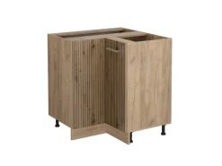 Küchenschränke<Vicco Eckunterschrank R-Line Artisan-Eiche/Goldkraft Eiche 76 cm ohne Arbeitsplatte