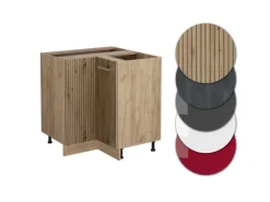 Küchenschränke<Vicco Eckunterschrank R-Line Artisan-Eiche/Goldkraft Eiche 76 cm ohne Arbeitsplatte