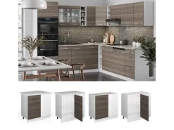 Vicco Eckunterschrank R-Line Küchen Eckschrank Grau/Weiß 86 cm ohne Arbeitsplatte< Küchenschränke