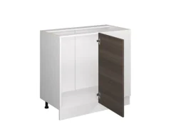 Vicco Eckunterschrank R-Line Küchen Eckschrank Grau/Weiß 86 cm ohne Arbeitsplatte< Küchenschränke
