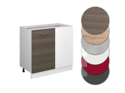Vicco Eckunterschrank R-Line Küchen Eckschrank Grau/Weiß 86 cm ohne Arbeitsplatte< Küchenschränke