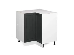 Küchenschränke<Vicco Eckunterschrank R-Line Anthrazit Landhaus/Weiß 76 cm ohne Arbeitsplatte