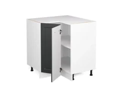 Küchenschränke<Vicco Eckunterschrank R-Line Anthrazit Landhaus/Weiß 76 cm ohne Arbeitsplatte