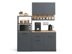 Vicco Egbert Küchenzeile 160 cm mit Ausziehbarem TischEgbert ohne E-Geräte< Miniküchen|Single-Küchen