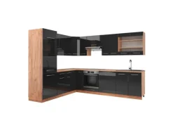 Vicco Fame-Line Eckküche /Goldkraft Eiche 227 x 287 cm AP Eiche ohne E-Geräte< Winkelküchen