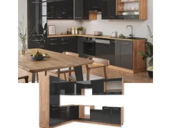 Vicco Fame-Line Eckküche /Goldkraft Eiche 227 x 287 cm AP Eiche ohne E-Geräte< Winkelküchen