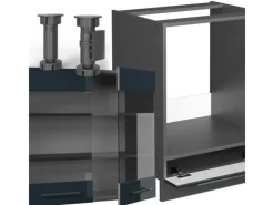 Vicco Fame-Line Eckküche Hochglanz/Anthrazit 160 x 190 cm AP Anthrazit ohne E-Geräte< Winkelküchen