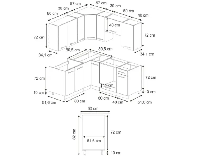 Vicco Fame-Line Eckküche Eiche Paneel/Anthrazit 160 x 190 cm AP Anthrazit ohne E-Geräte Brauhaus Eiche