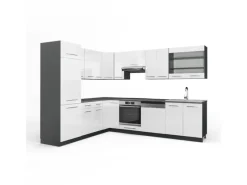 Vicco Fame-Line Eckküche /Anthrazit 227 x 60 cm ohne Arbeitsplatte ohne E-Geräte< Winkelküchen