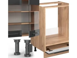 Vicco Fame-Line Küchenschränke /Goldkraft Eiche 355 cm ohne Arbeitsplatte ohne E-Geräte< Einbauküchen