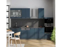 Vicco Fame-Line Küchenschränke Hochglanz/Anthrazit 300 cm mit HochschrankAP Eiche ohne E-Geräte< Küchenschränke|Einbauküchen