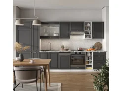 Einbauküchen<Vicco Fame-Line Küchenschränke /Weiß 355 cm ohne Arbeitsplatte ohne E-Geräte