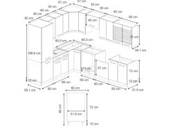 Hot Vicco Fame-Line Küchenschränke Hochglanz/Goldkraft Eiche 227 x 60 cm ohne Arbeitsplatte ohne E-Geräte Dunkelblau