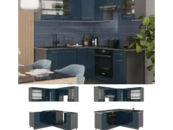 Vicco Fame-Line Küchenschränke Hochglanz/Anthrazit 160 x 60 cm ohne Arbeitsplatte ohne E-Geräte< Einbauküchen|Winkelküchen