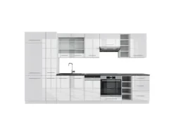 Vicco Fame-Line Küchenzeile Hochglanz/ 355 cm ohne Arbeitsplatte ohne E-Geräte< Einbauküchen