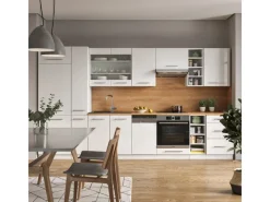 Vicco Fame-Line Küchenzeile Hochglanz/ 355 cm ohne Arbeitsplatte ohne E-Geräte< Einbauküchen