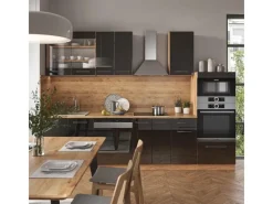 Vicco Fame-Line Küchenzeile /Goldkraft Eiche 300 cm mit Hochschrankohne Arbeitsplatte ohne E-Geräte< Einbauküchen