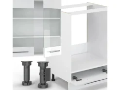 Vicco Fame-Line Küchenzeile Hochglanz/ 300 cm AP Anthrazit ohne E-Geräte< Einbauküchen