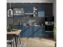 Vicco Fame-Line Küchenzeile Hochglanz/Anthrazit 280 cm ohne Arbeitsplatte ohne E-Geräte< Einbauküchen