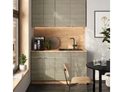 Vicco Fame-Line Singleküche Eiche Paneel/Goldkraft Eiche 140 cm AP Eiche ohne E-Geräte< Single-Küchen|Kühlschränke