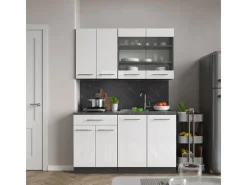 Vicco Fame-Line Singleküche /Anthrazit 140 cm ohne Arbeitsplatte ohne E-Geräte< Single-Küchen