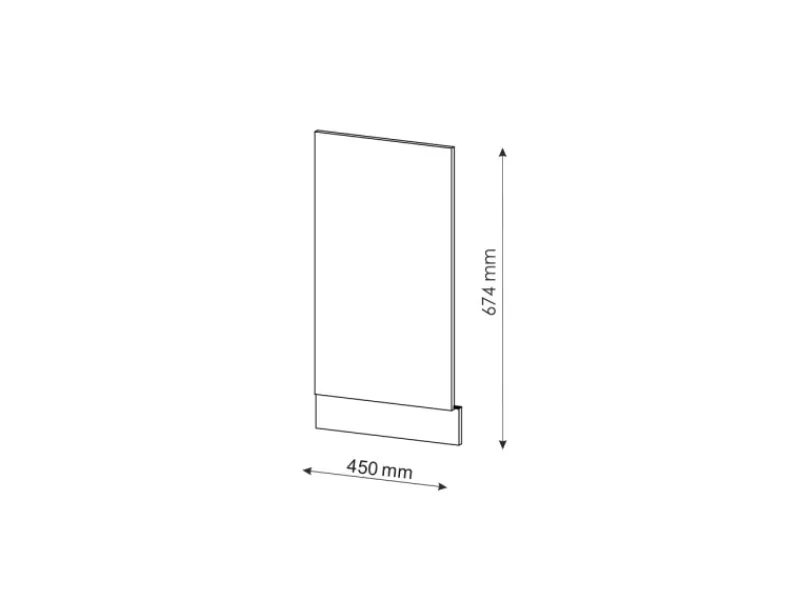 Vicco Frontblende Fame-Line Hochglanz/ 45 cm ohne Arbeitsplatte< Einbauküchen