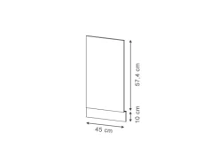 Vicco Frontblende Fame-Line Hochglanz 45 cm ohne Arbeitsplatte mit Goldkraft Eiche Korpus< Einbauküchen