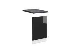 New Vicco Frontblende Fame-Line Schwarz Eiche hochglanz/Weiß 45 cm AP Anthrazit Eiche Dunkel