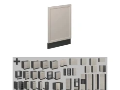 Einbauküchen<Vicco Frontblende Fame-Line GrauBeige 45 cm ohne Arbeitsplatte