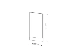 Einbauküchen<Vicco Frontblende Fame-Line Grün-Gold Landhaus/Anthrazit 60 cm ohne Arbeitsplatte