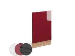 Einbauküchen<Vicco Frontblende Fame-Line Bordeaux Hochglanz/Goldkraft Eiche 45 cm AP Anthrazit