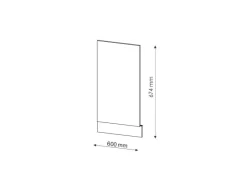 Einbauküchen<Vicco Frontblende Fame-Line Anthrazit Landhaus/Weiß 60 cm ohne Arbeitsplatte
