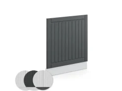 Einbauküchen<Vicco Frontblende Fame-Line Anthrazit Landhaus/Weiß 60 cm ohne Arbeitsplatte