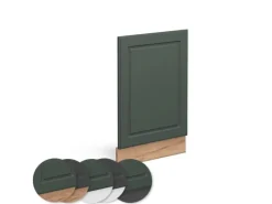 Einbauküchen<Vicco Frontblende Fame-Line Grün-Gold Landhaus/Goldkraft Eiche 45 cm AP Marmor